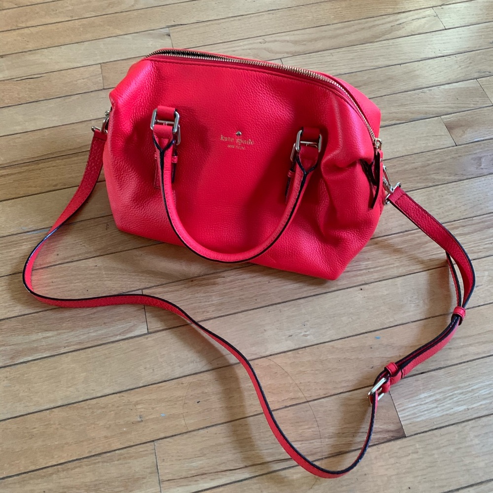 kate spade new york red leather purse